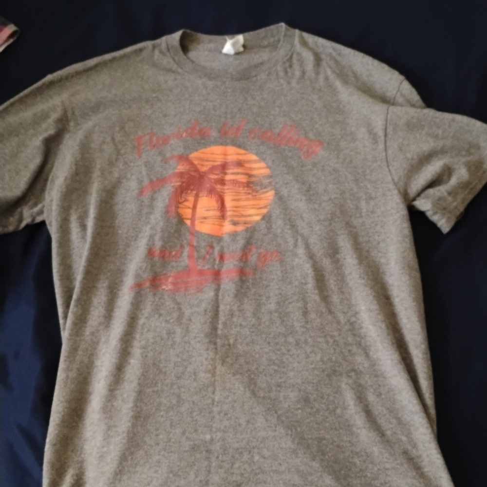 Delta Gray and Orange Short Sleeve Tee